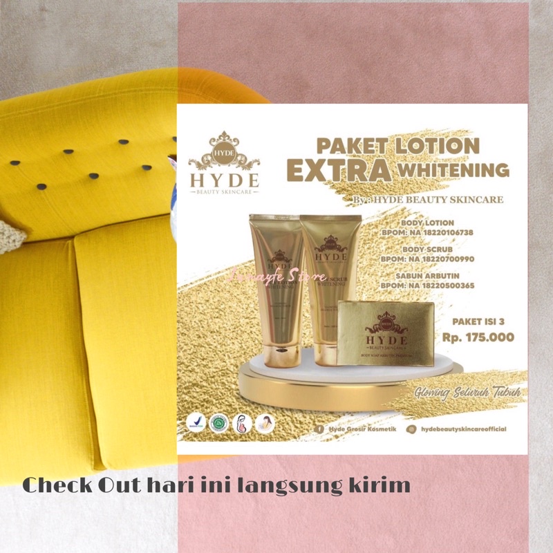 LOTION DAN SCRUBB HYDE EXTRA WHITENING