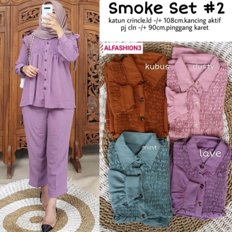 setelan bahan crincle cantik