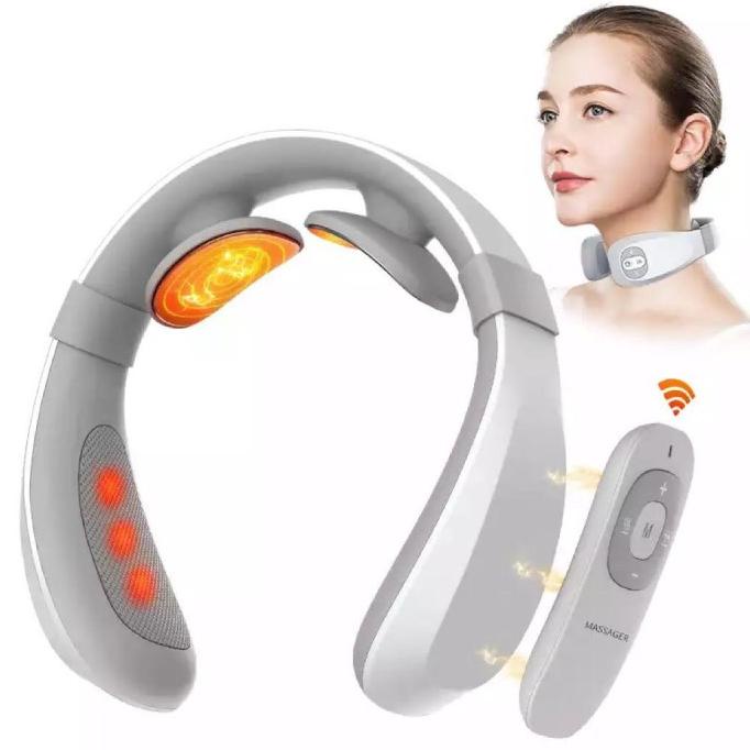 Neck massager with heat/terapi pemijat leher