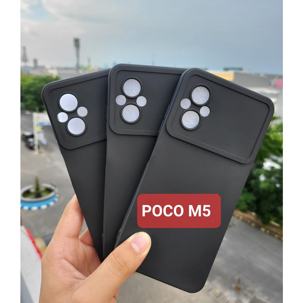 Xiaomi Poco M5 Softcase BLACK MATTE CAMERA PROTECTION Case Casing Hp Poco M5