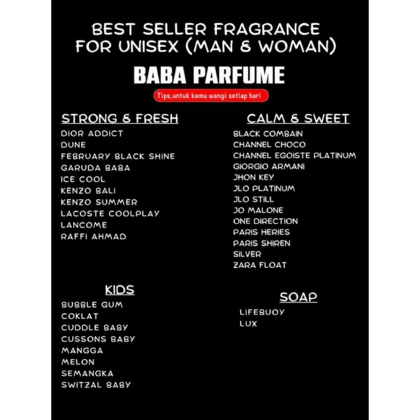 Baba parfume ori