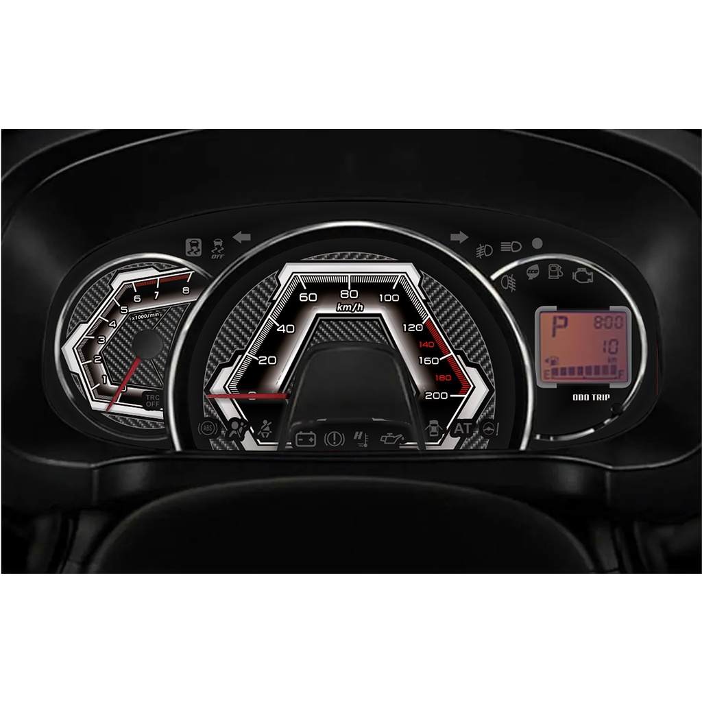 Custom Speedometer Agya/Ayla GT Series White