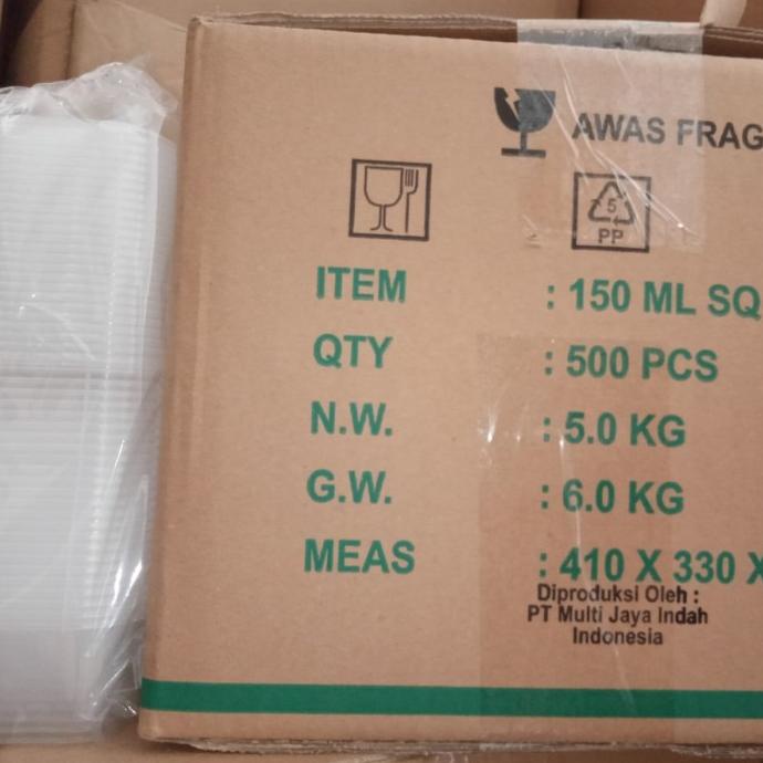 THINWALL DM 150 ML SQUARE MINI - 150ML SQ MINI - 500 SET