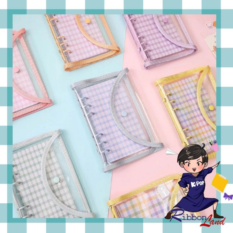 A6 Binder Glitter DELUXE Envelope Ring Warna