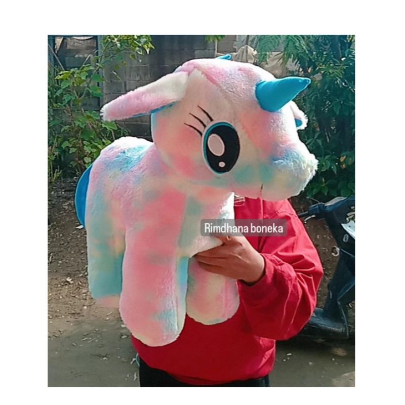 Boneka kudaponi Rainbow jumbo