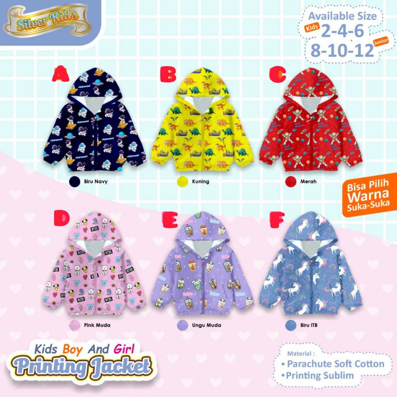 jaket silver kids