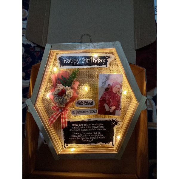 frame hexagon + LED