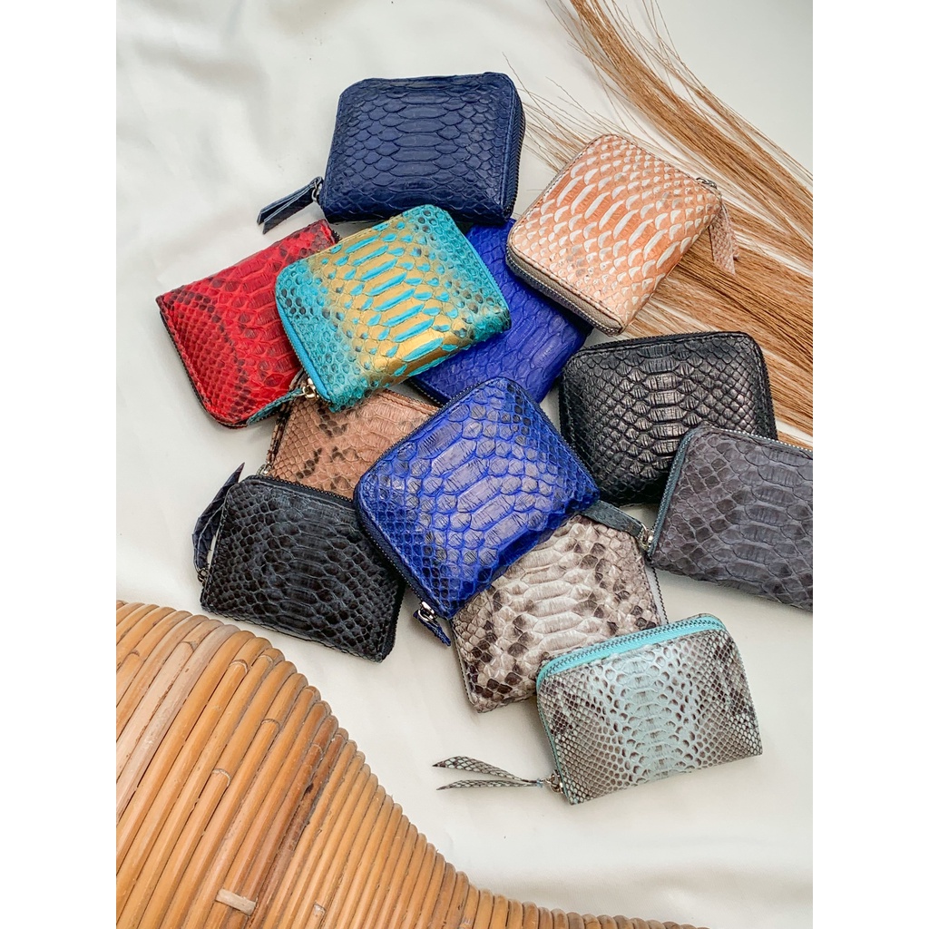 Dompet Wanita/Kulit Ular Asli/Wallet Python Polos XS