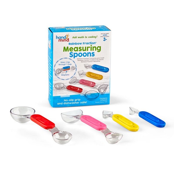Hand2Mind Rainbow Fraction Measuring Spoons