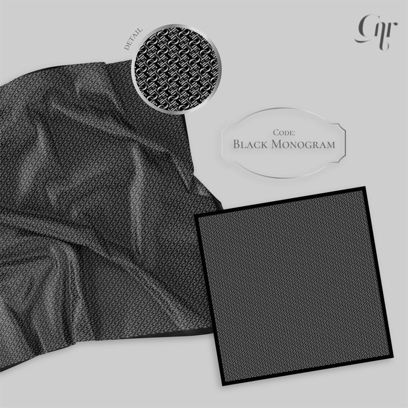 CNR HIJAB BLACK MONOGRAM