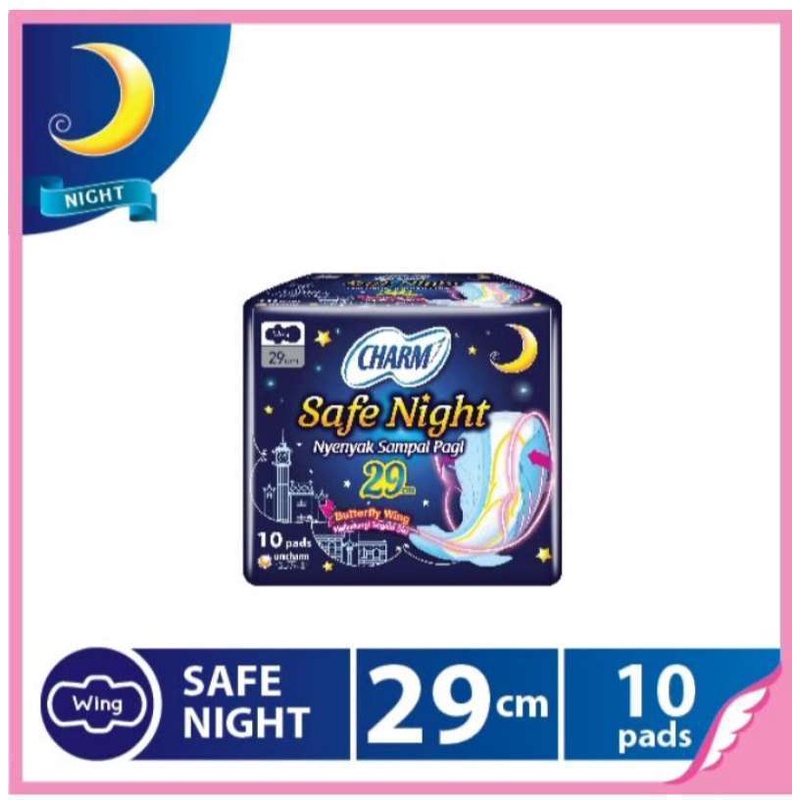 Charm Safe Night 10pads 29cm
