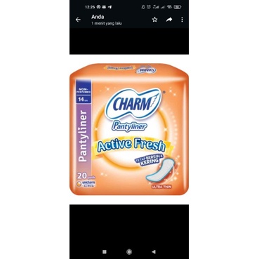 charm pantyliners isi 20