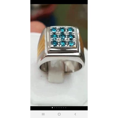 cincin perak blue diamon