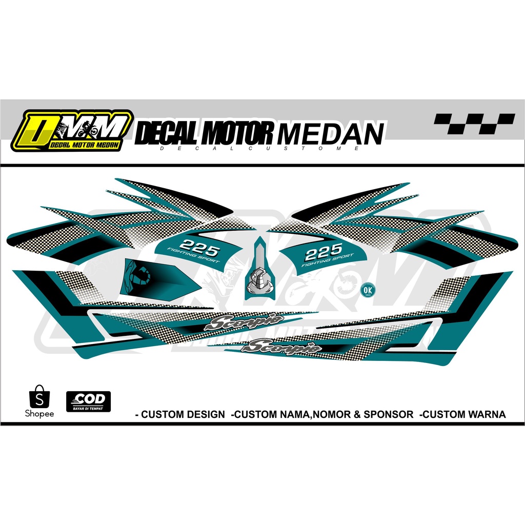 stiker striping scorvio steko