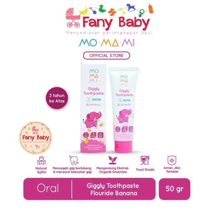 MOMAMI GIGGLY TOOTHPASTE 3 YEARS FLUORIDE