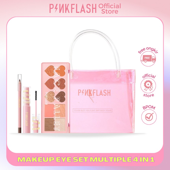 Diskon !! Pinkflash Makeup Eye Set Multiple 4 In 1 Eyeshadow Palette