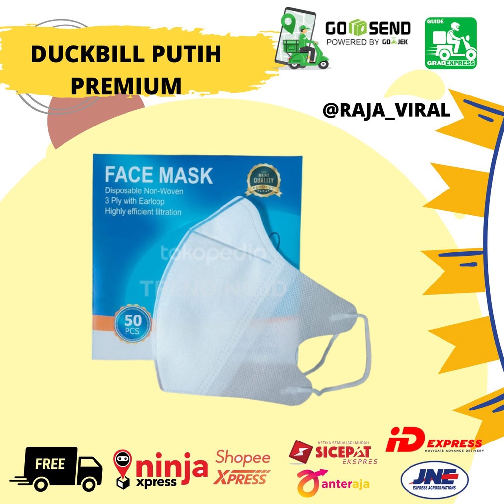 duckbill putih 50 pcs