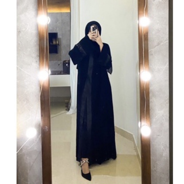 Sequin Aswad Abaya