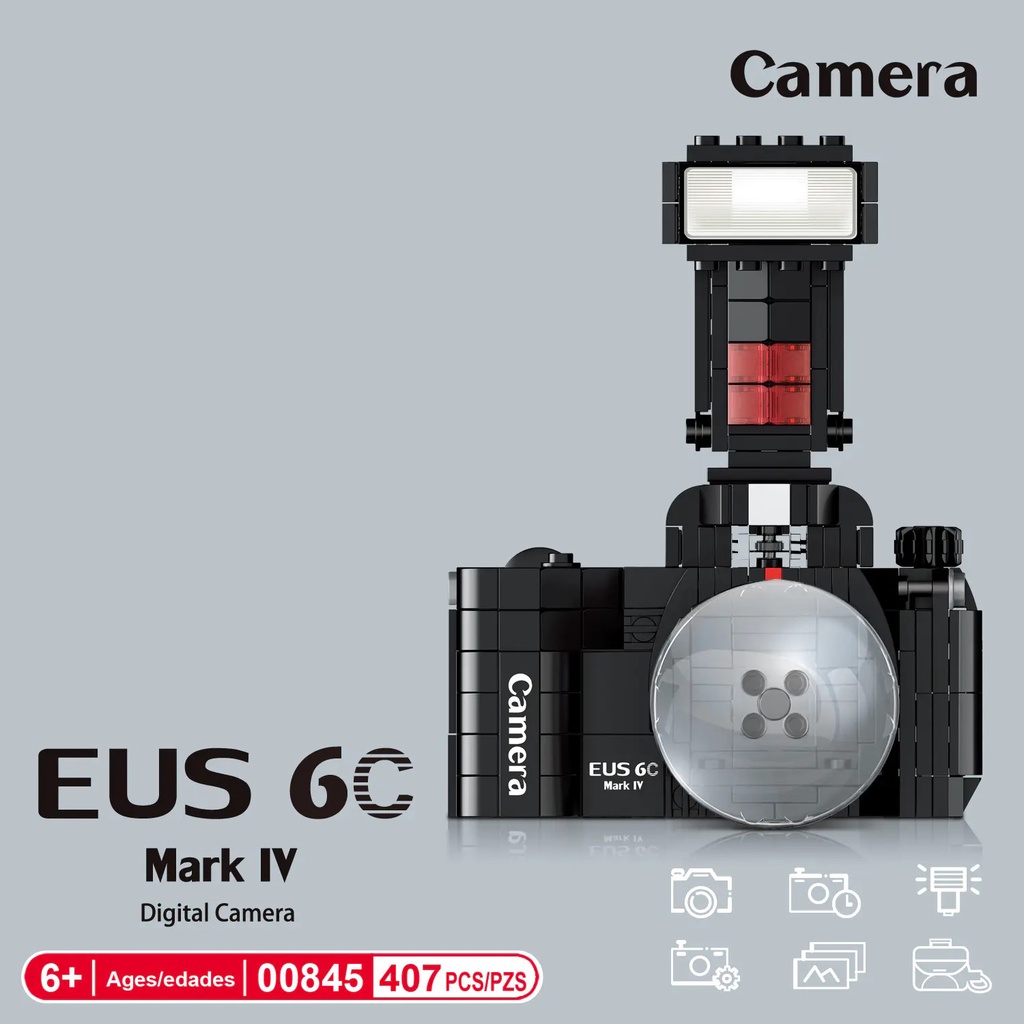 BRICK BLOCK CAMERA SLR FLASH | MAINAN BRIK BLOK CAMERA SLR FLASH