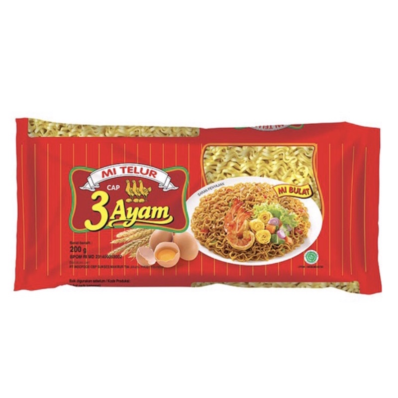 Cap 3 Ayam Mie Telor Mrh 200 Gr