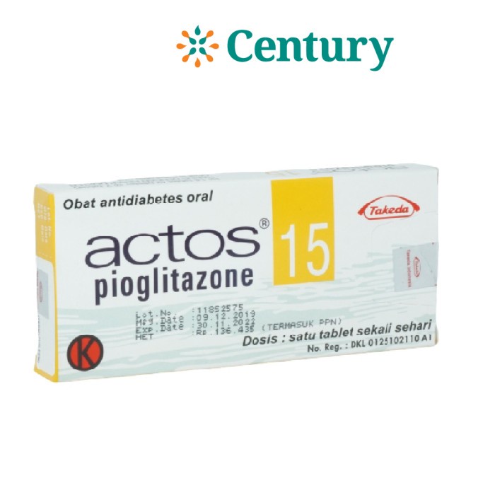 ACTOS 15 MG 1 BLISTER @ 7 TABLET