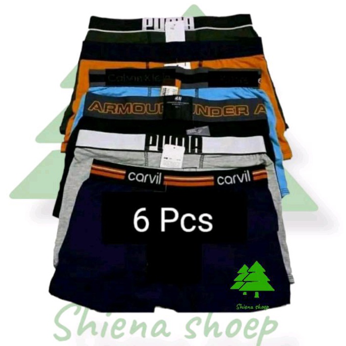 [COD] Ready !!! Celana dalam pria boxer 6 pcs random Premium Original