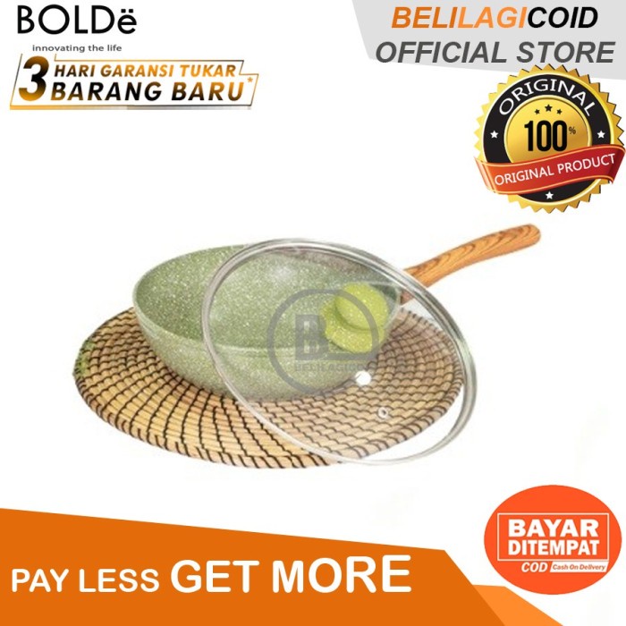 (COD) Bolde Organic Green Wok 24 cm
