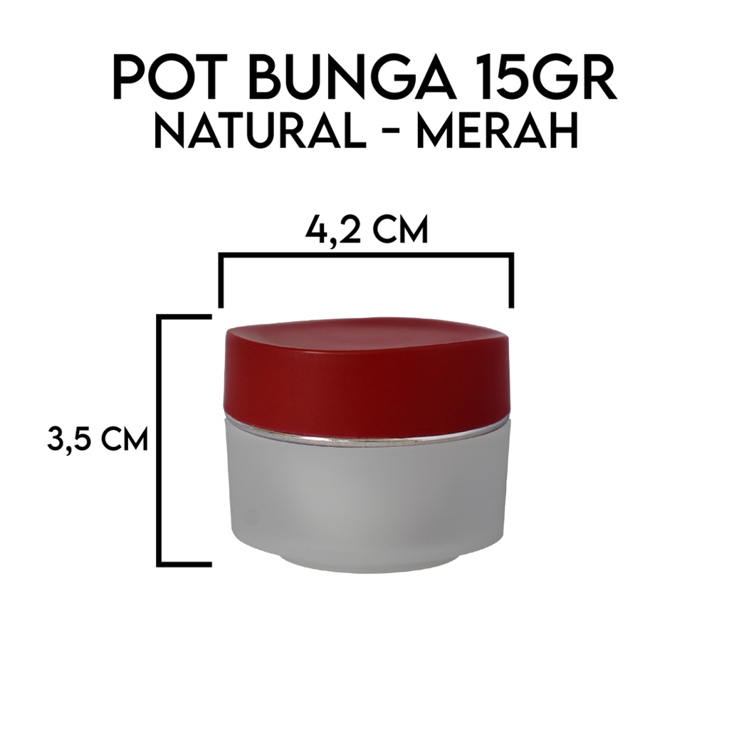 Pot Bunga 15Gr Merah Natural