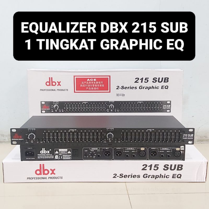 DBX Equalizer Model 215 Sub Graphic Ekualiser EQ 215Sub