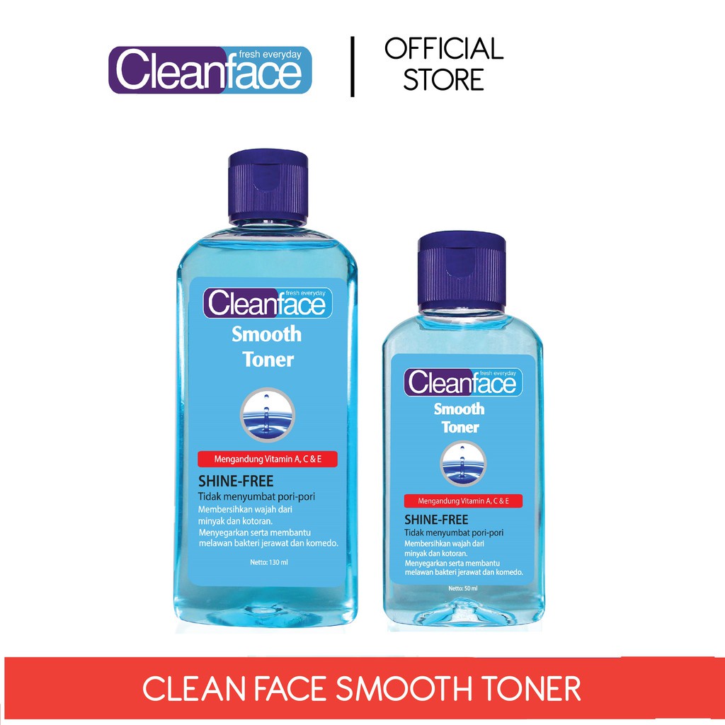 Cleanface Smooth Toner 50ML & 130ML