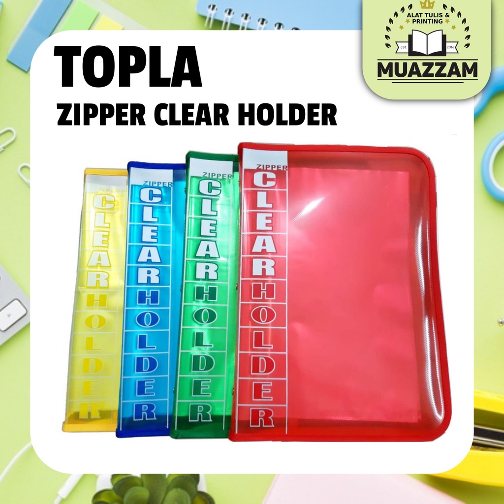 Topla Map Zipper Clear Holder