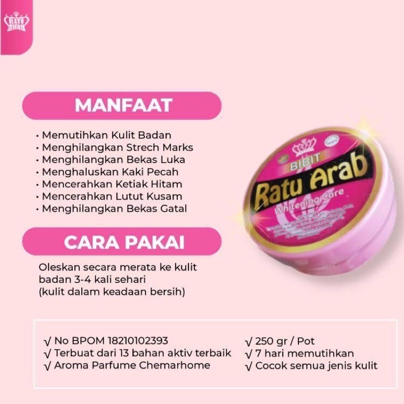 BIBIT RATU ARAB ORIGINAL 100%