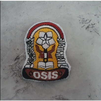 Emblem Logo Patch Bordir OSIS 4.7cmx6cm