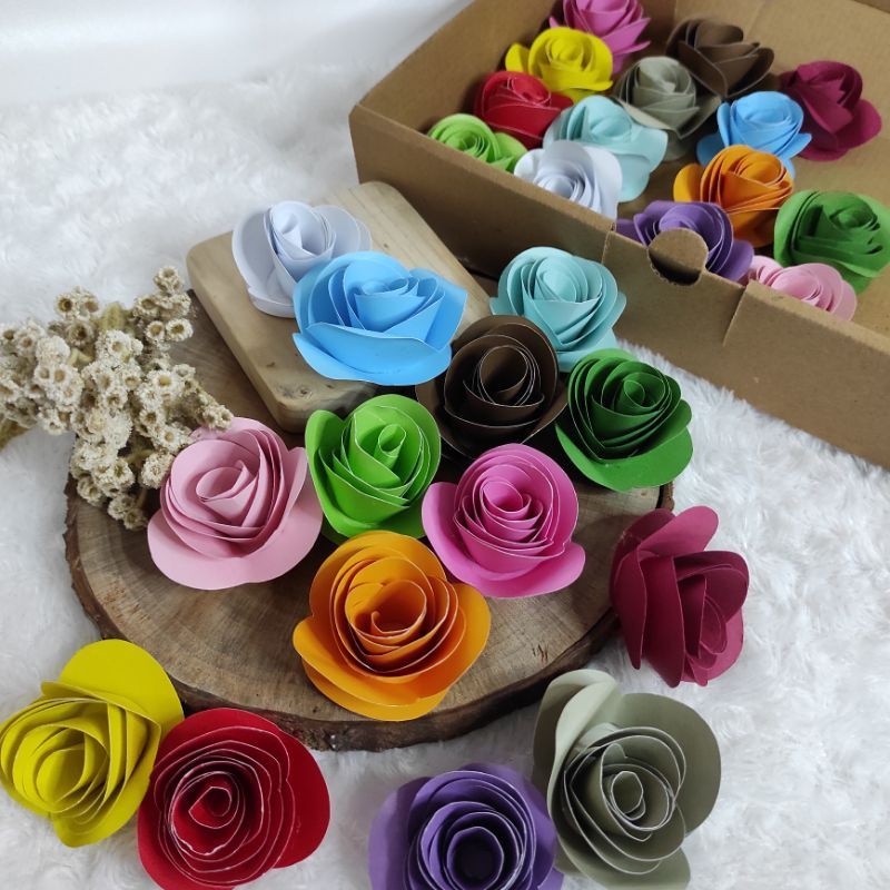 rolled flower / paper flower mini diameter 5 cm