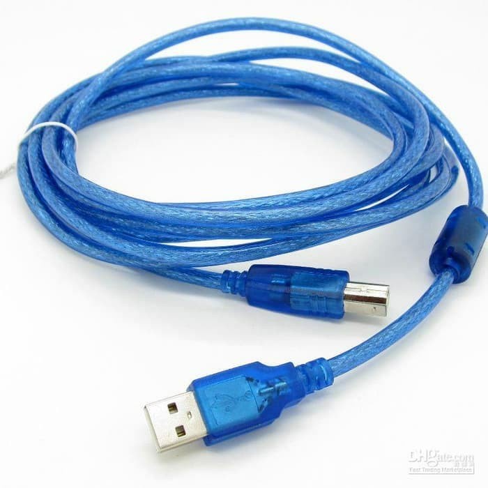 KABEL USB PRINTER TRANSPARAN / CABLE PRINTER 5 meter
