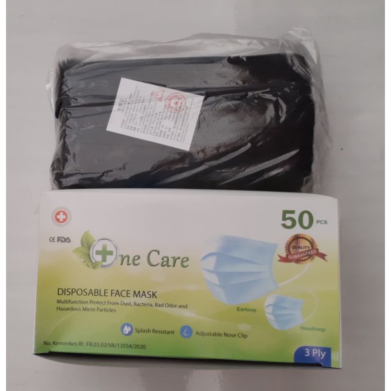 Masker Hitam & Biru