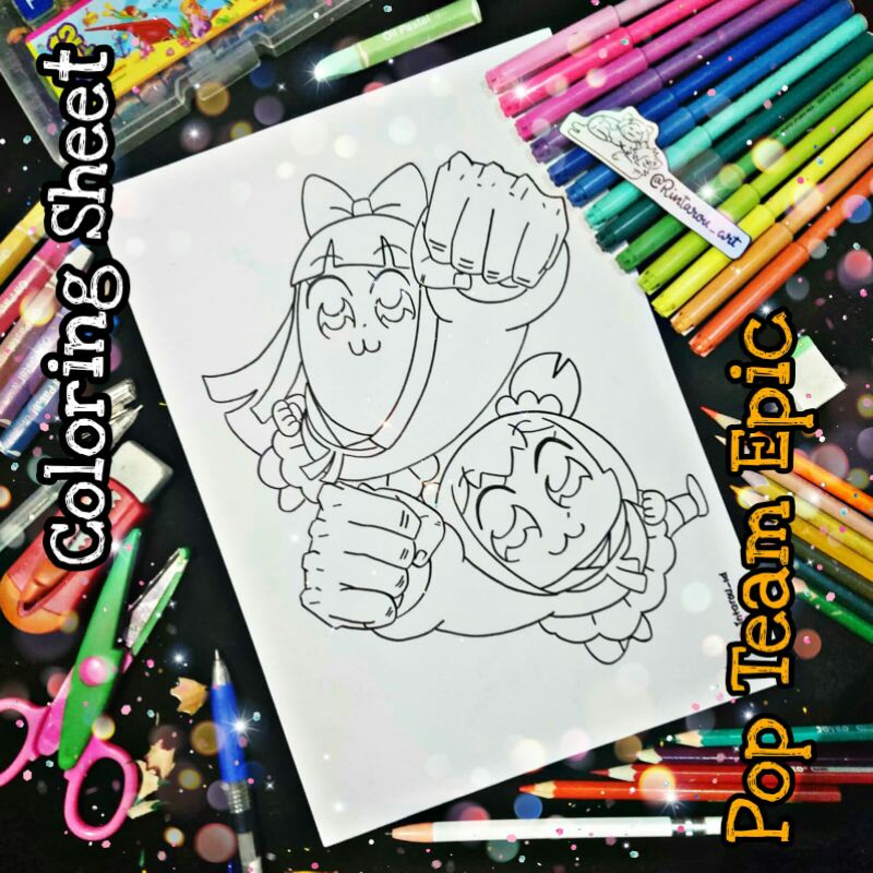 coloring Sheet Anime POP Team Epic