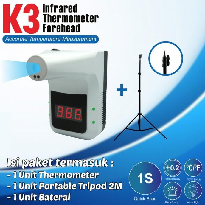 Promo K3 Infrared Thermometer Forehead Non contact termometer automatic
