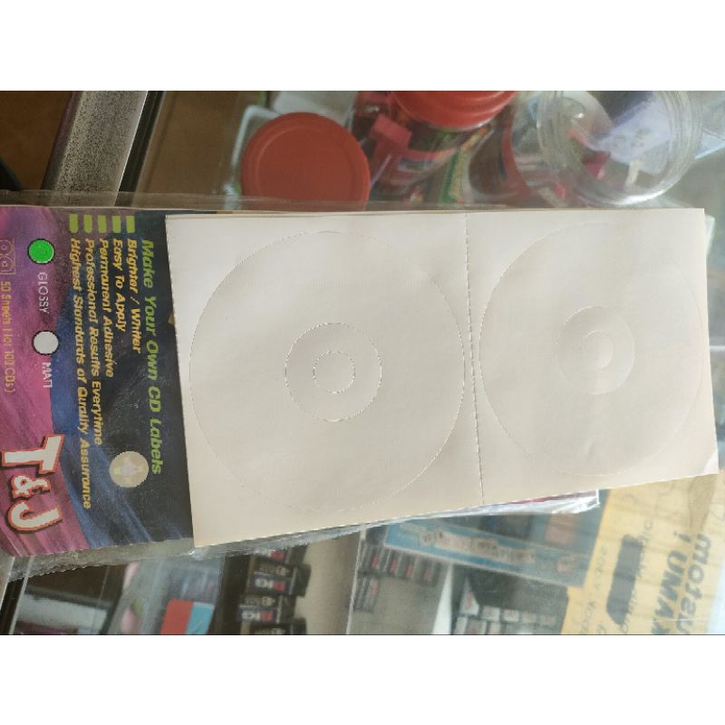 stiker disk CD / DVD disk label stiker CD / DVD glossy
