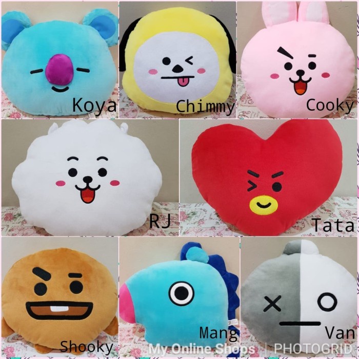 ✨ BISA COD ✨ Bantal Boneka BT 21 BTS (Unofficial)