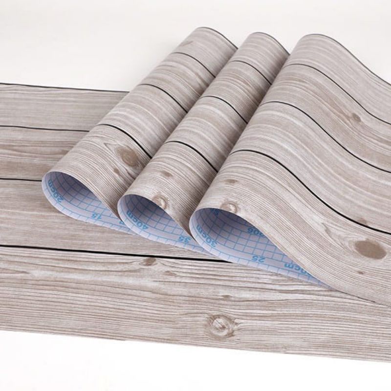 Wallpaper Sticker Panel Kayu Albasia