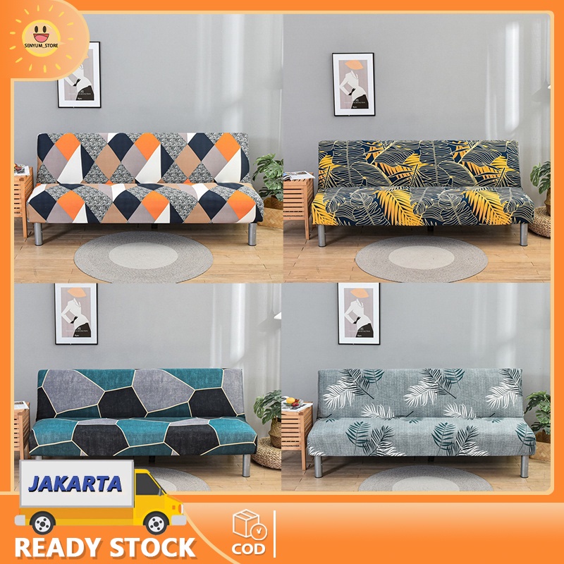 Ready !!!! [COD] Cover Sofa Bed Sarung Sofa Bed Penutup Sofa Elastic Elastis Pattern Modern Menarik