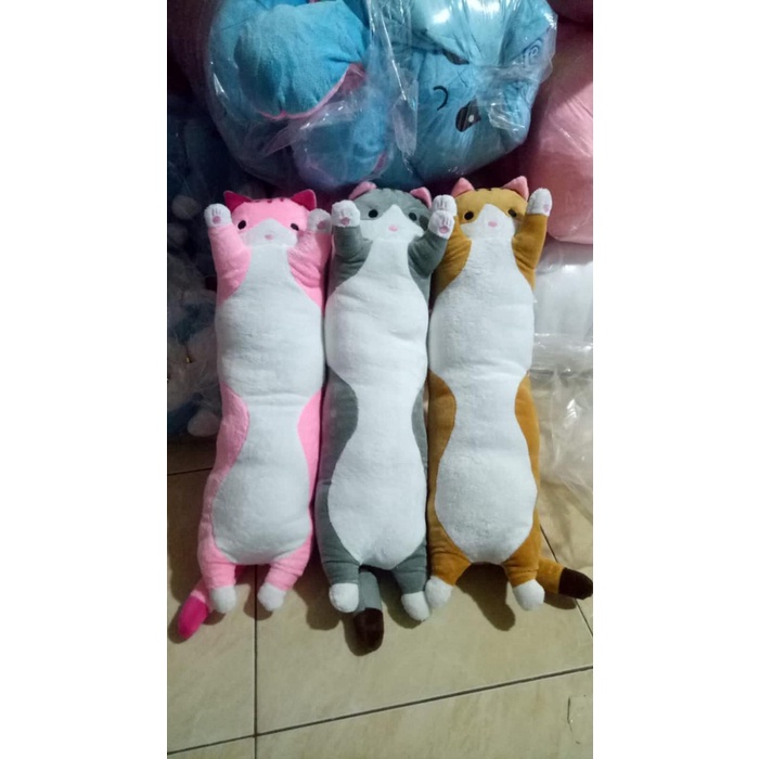 ✨ BISA COD ✨ BONEKA GULING KUCING CUSHION KITTY CAT DOLL - PINK