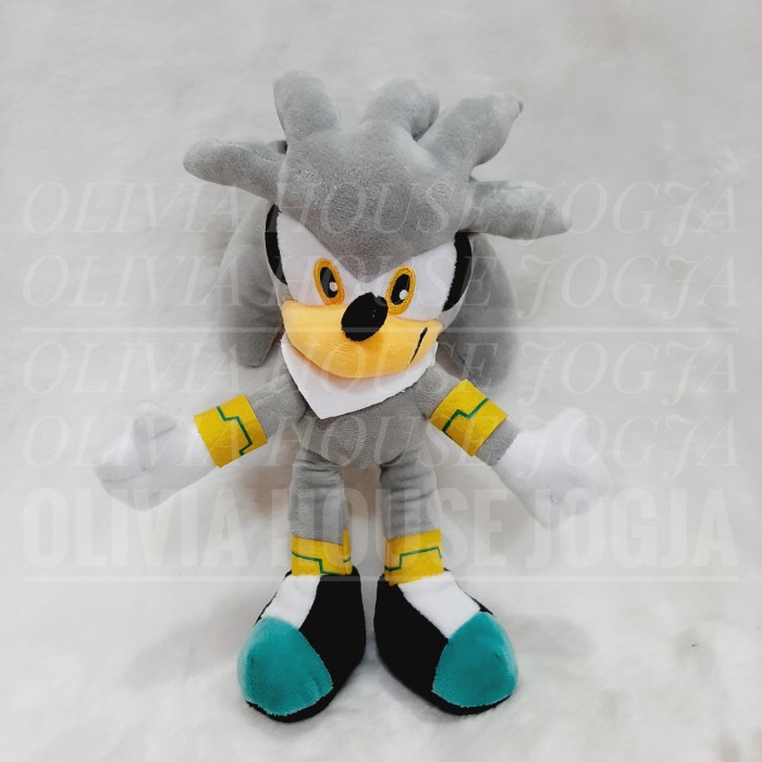 ✨ BISA COD ✨ boneka sonic abu boneka silver the hedgehog boneka sonic silver