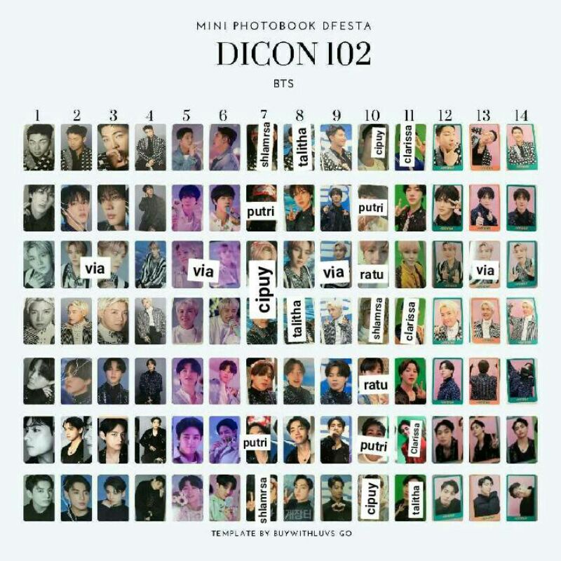 [Ready stock] Sharing Dicon 102 BTS