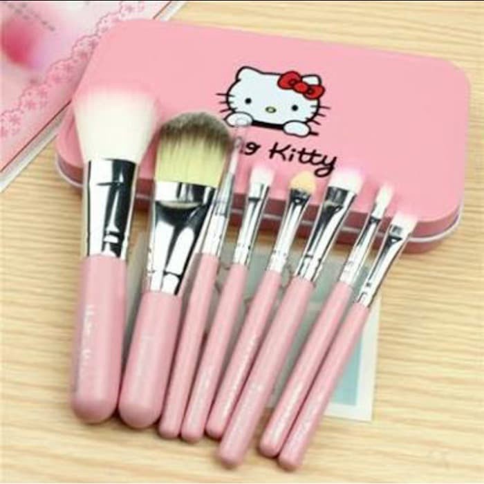 Kuas make up Hello kitty set 7 in 1