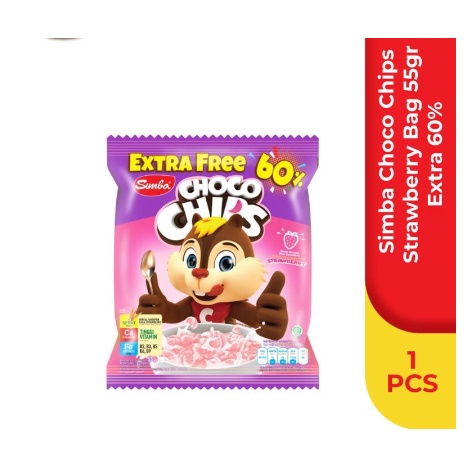 Simba Choco Chips Strawberry Bag 50 + 30 gr