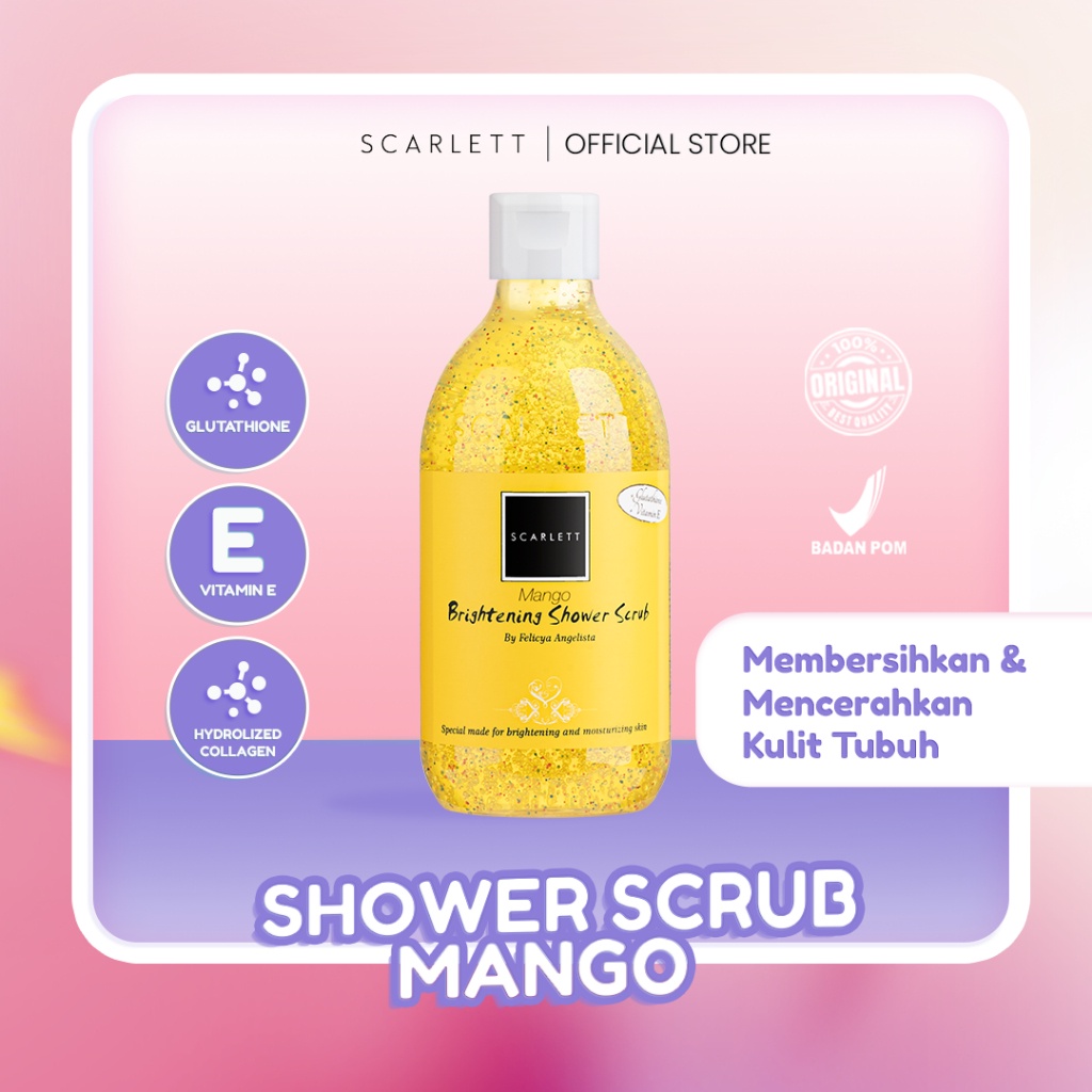Scarlett Whitening Shower Scrub Mango