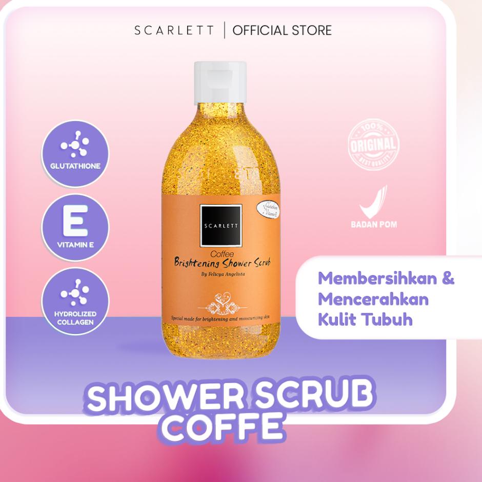 ♔ Scarlett Whitening Shower Scrub Coffee ➸
