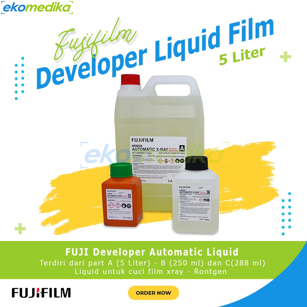 Automatic X-Ray Developer Replenisher Fuji Film 1 set 5 liter Developer